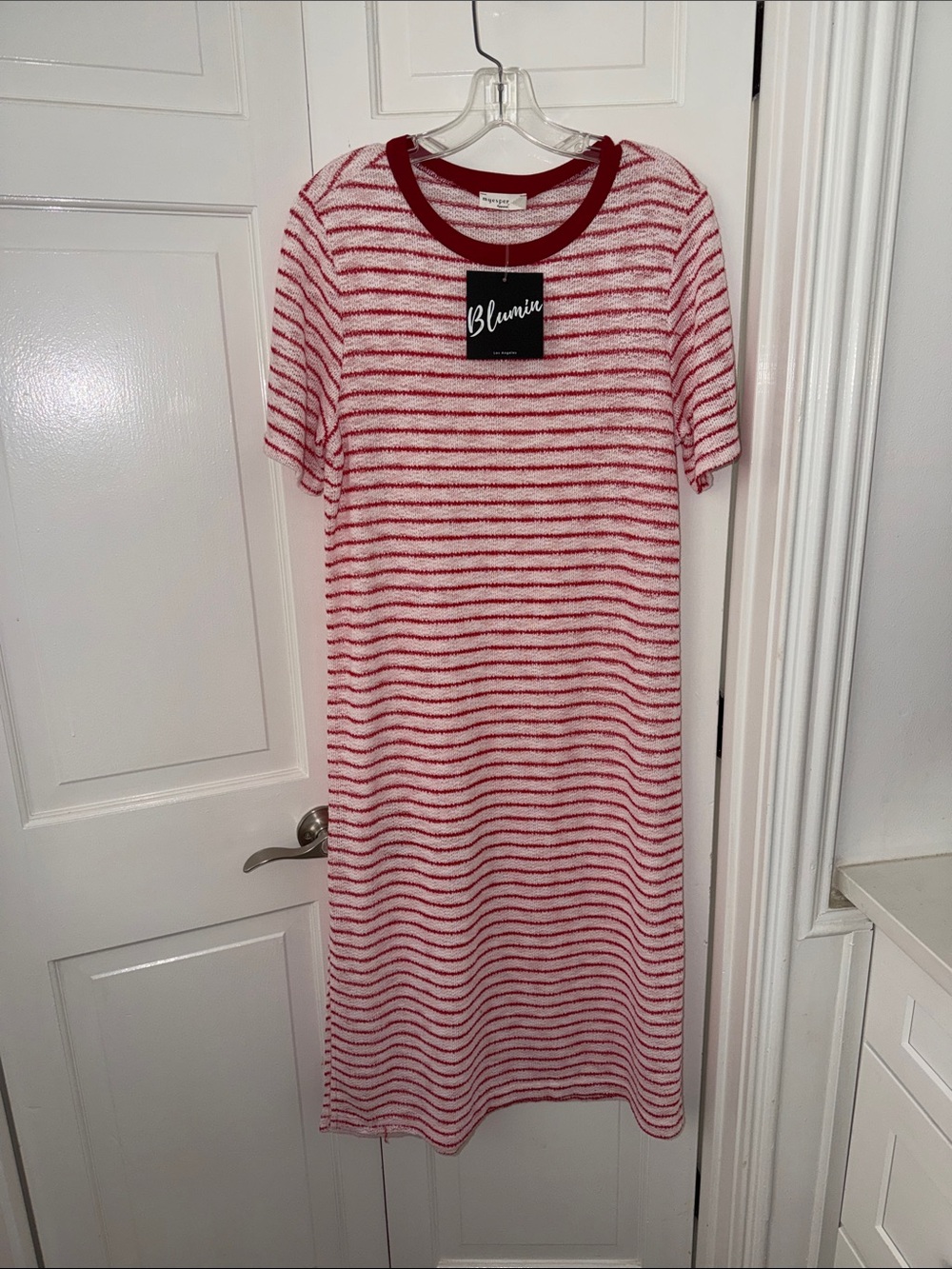 Red & White Striped Women’s Swim Coverup